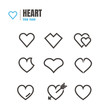 Abstract Hearth Icons set. on white background. web. logo. vector illustration
