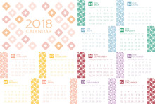Calendar Template For 2018 Year.