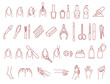 Manicure and pedicure icons vector set