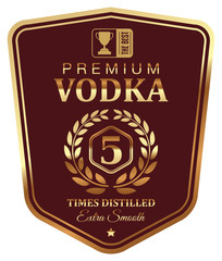 Premium Vodka Label