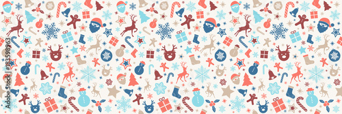 Stoffe zum Nähen Weihnachts Geschenkpapier mit nahtlose Textur. Vektor.