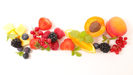 Poster - fruits isolated on white background