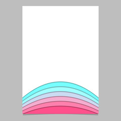 Poster - Abstract brochure template from curved stripes - vector document design with 3d shadow effect