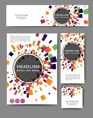 Wall Mural - Set of promotional flyers