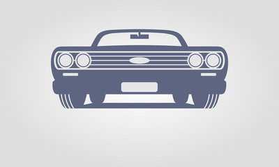 Wall Mural - Generic retro car front view