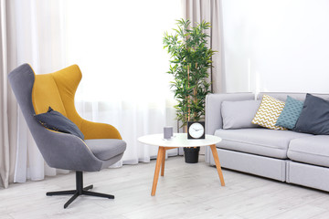 Sticker - Modern design of living room interior