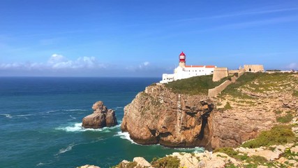 Canvas Print - Lighthouse of Cabo Sao Vicente, Sagres, Portugal - Farol do Cabo Sao Vicente  