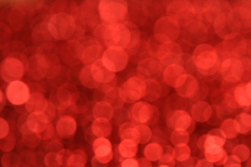 Wall Mural - Red bokeh light for Christmas 