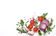 © Olga Kriger - fresh vegetables and herbs on a white background - food background