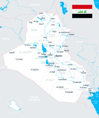  Iraq Map - detailed vector illustration