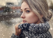 © xo4uphoto - Close up portrait of woman with snow falling