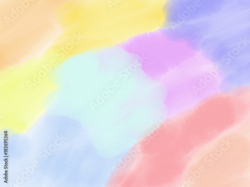 Soft Color Vintage Pastel Abstract Watercolor Background With Colored Shades Of Blue Purple Red Pink Green Yellow Color Illustration Stock Illustration Adobe Stock