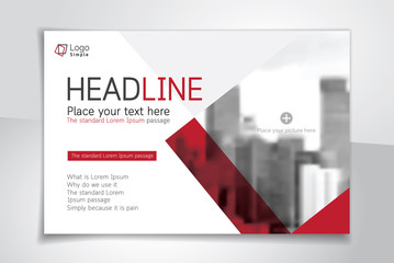 Wall Mural - horizontal vector background template for page covers, flyers, leaflets and advertising billboards