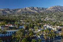 The Santa Ynez Mountains And Santa Barbara, California