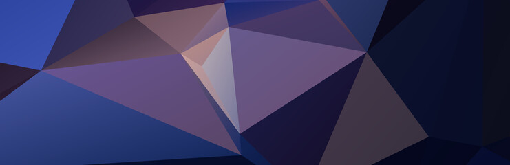 Wall Mural - dark blue banner background triangular design