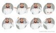 Arab Man character set of emotions