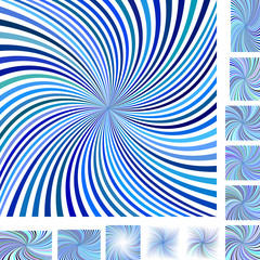 Poster - Blue and white vector spiral design background set. Different color, gradient, screen, paper size versions.