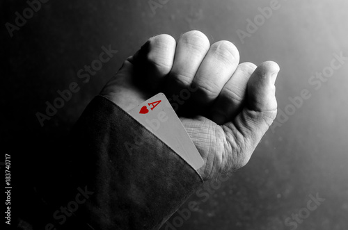 Fotografía Ace in the sleeve, playing cards