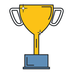 trophy cup isolated icon vector illustration design