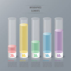 Poster - Infographic design template can be used for workflow layout, diagram, number options, web design. Infographic business concept with options, parts, steps or processes. Abstract background.