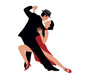 danse - tango - danser - danseurs - couple - danseuse - danseur - partenaire - silhouette