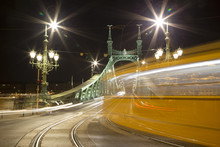 Budapest Tram On Liberty Bridge