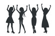 © robu_s - Smiling Dancing Women Icons Vector Illustration
