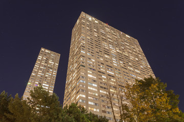 Wall Mural - Highrise residential buildings at night