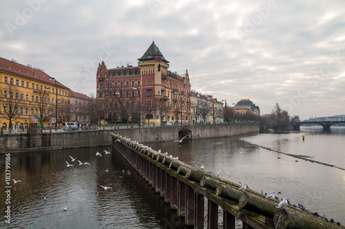 Fotografie, Obraz Cityscape panorama of Prague with Castle