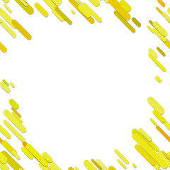 Poster - Geometrical chaotic rounded diagonal stripe background pattern - vector design from yellow lines on white background