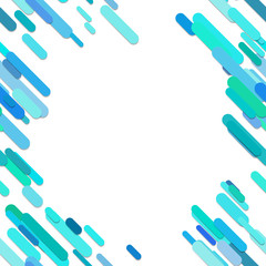 Poster - Color abstract chaotic rounded diagonal stripe pattern background - vector graphic design from colorful lines on white background