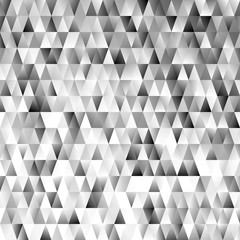 Poster - Geometric triangular polygon pattern background - modern gradient vector graphic design with grey triangles