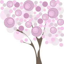 Illustration Of Abstract Pink Tree