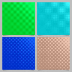 Poster - Colored geometrical abstract halftone dot pattern background set - squared vector brochure design from circles