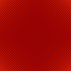 Poster - Red geometric halftone circle pattern background - vector graphic design from rings in varying sizes