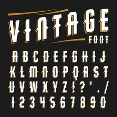 Poster - vector set of vintage font.