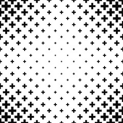 Poster - Black and white greek cross pattern background