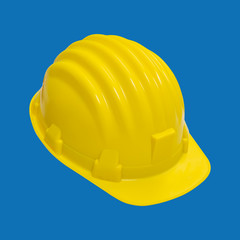 Yellow helmet isolated.