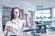 © photon_photo - The concept of business, technology, the Internet and the network. A young entrepreneur working on a virtual screen of the future and sees the inscription: Asset allocation