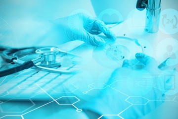 Poster - Composite image of medical icons set