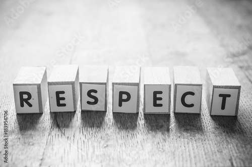 Cuadros en Lienzo concept mot formé avec des lettres en bois - Respect