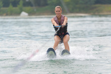 Young Woman Doing Water Skiing
