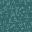 © subhanbaghirov - Christmas symbols seamless pattern simple vector illustration