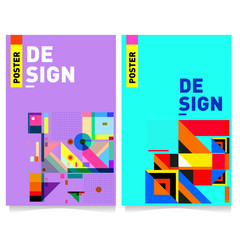 Aufkleber - Colorful geometric poster and cover design. Minimal geometric pattern gradients backgrounds. Eps10 vector.