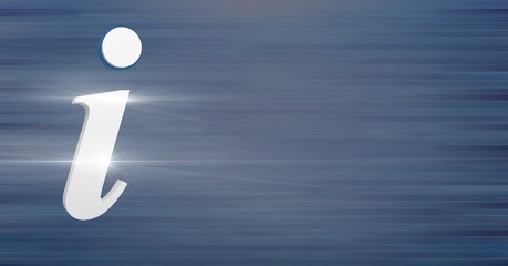 Poster - 3D information icon with blue background