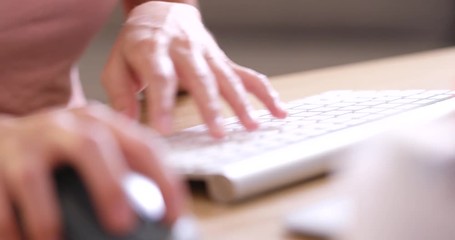 Woman working on computer