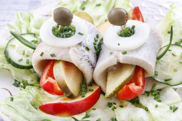 Wall Mural - Pickled herring rolls