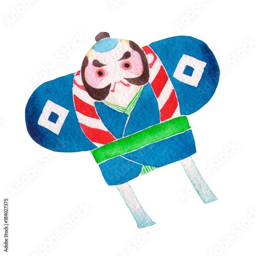 正月 やっこ凧 水彩 イラスト Stock Illustration Adobe Stock