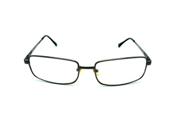 Black glasses isolated