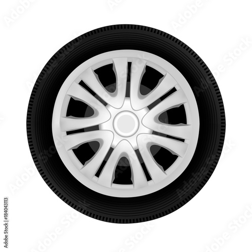 Foto wheel drive from the cars in vector isolated on white background